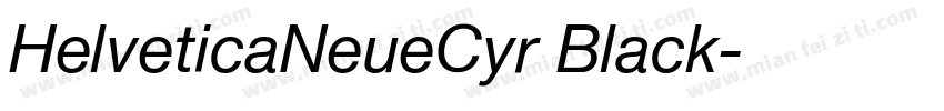 HelveticaNeueCyr Black字体转换